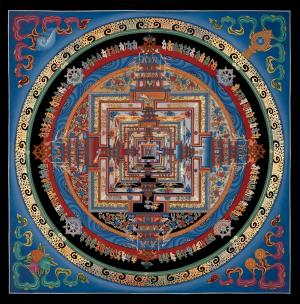 Kalachakra Mandala Thangka Painting | Wall Decoration Painting | Mindfulness Meditation Practice Tool | Good for All Rooms